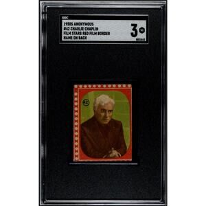 RARE 1950's Charlie Chaplin SGC 3 Card Only 1 Graded! Charles Chaplin Tramp